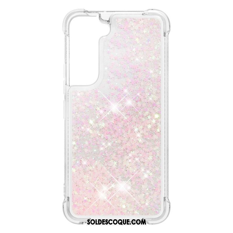 Coque Samsung Galaxy S22 Plus 5G Paillettes avec Cordon