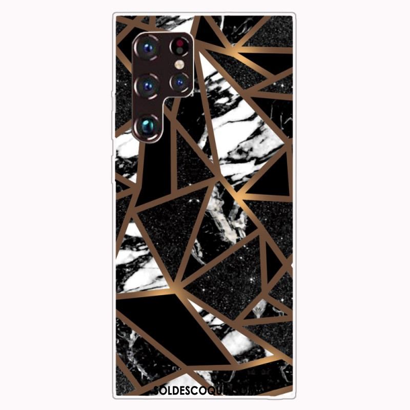 Coque Samsung Galaxy S22 Ultra 5G Marbre Géométrique