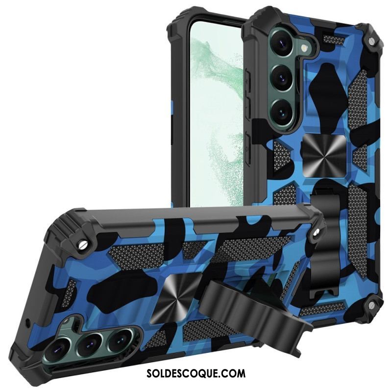 Coque Samsung Galaxy S23 5G Camouflage Support Amovible