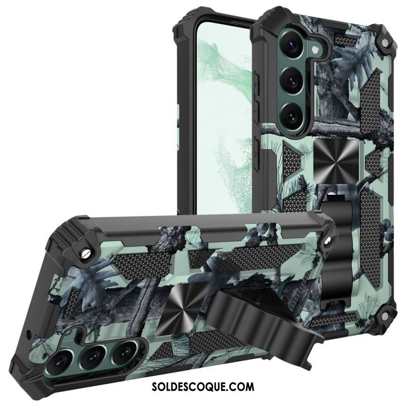 Coque Samsung Galaxy S23 5G Camouflage Support Amovible