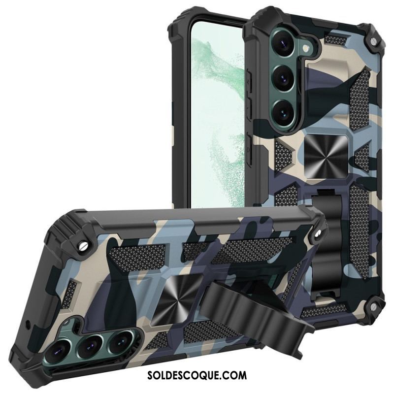 Coque Samsung Galaxy S23 Plus 5G Camouflage Support Amovible