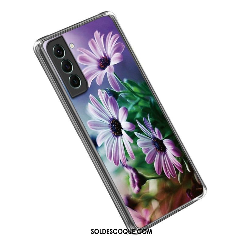 Coque Samsung Galaxy S23 Plus 5G Silicone Florale