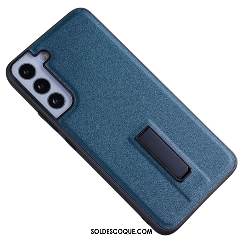 Coque Samsung Galaxy S23 Plus 5G Simili Cuir avec Support