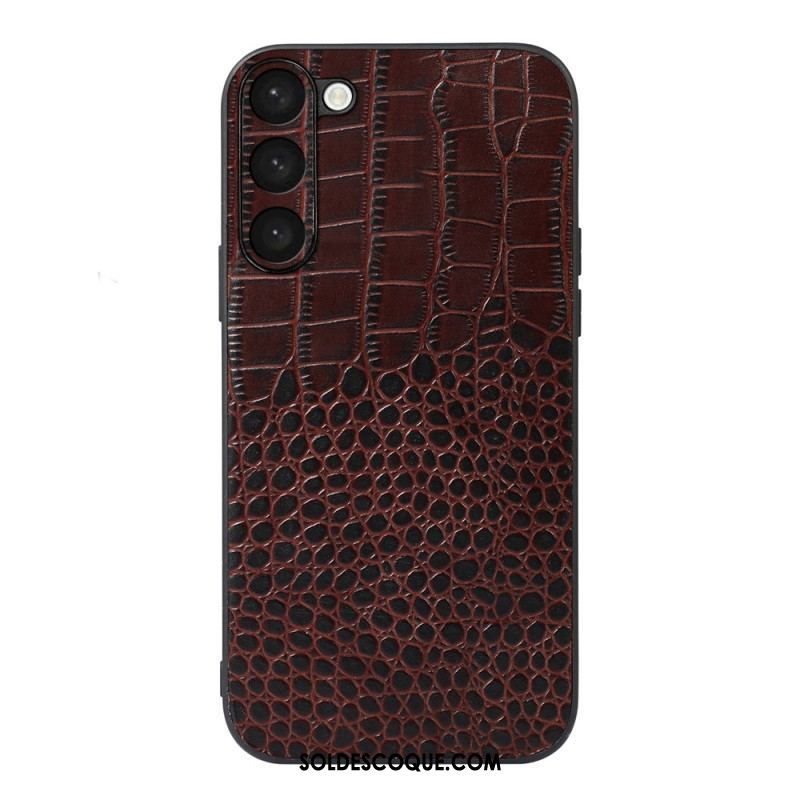 Coque Samsung Galaxy S23 Plus 5G Vrai Cuir Style Crocodile