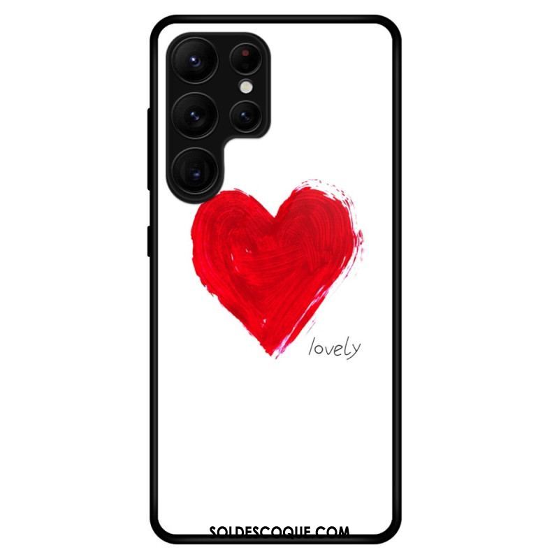 Coque Samsung Galaxy S23 Ultra 5G Verre Trempé Coeur