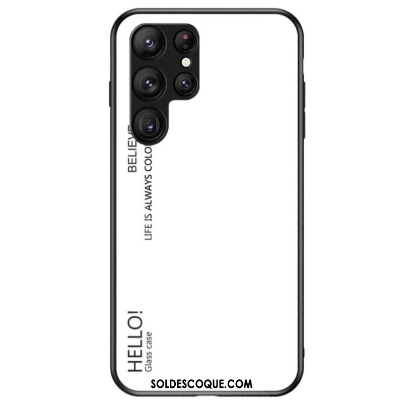 Coque Samsung Galaxy S23 Ultra 5G Verre Trempé Hello