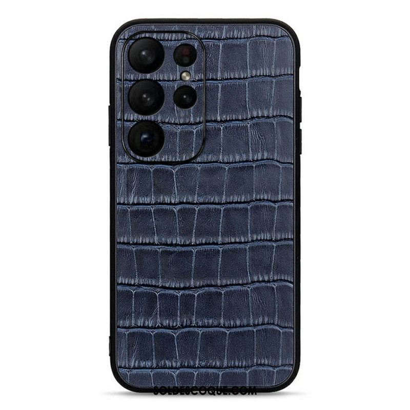 Coque Samsung Galaxy S23 Ultra 5G Véritable Cuir Style Crocodile