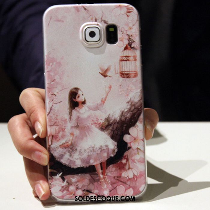 Coque Samsung Galaxy S6 Créatif Incassable Protection Étoile Rose Pas Cher