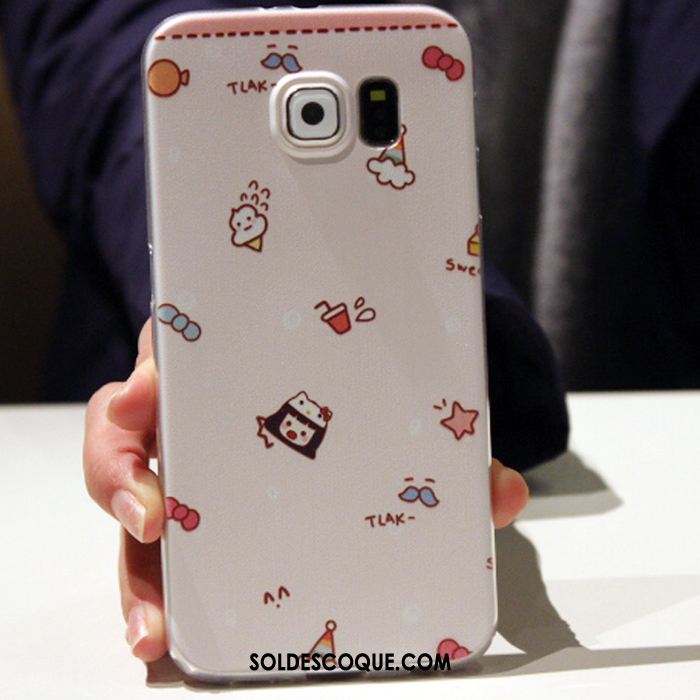 Coque Samsung Galaxy S6 Créatif Incassable Protection Étoile Rose Pas Cher