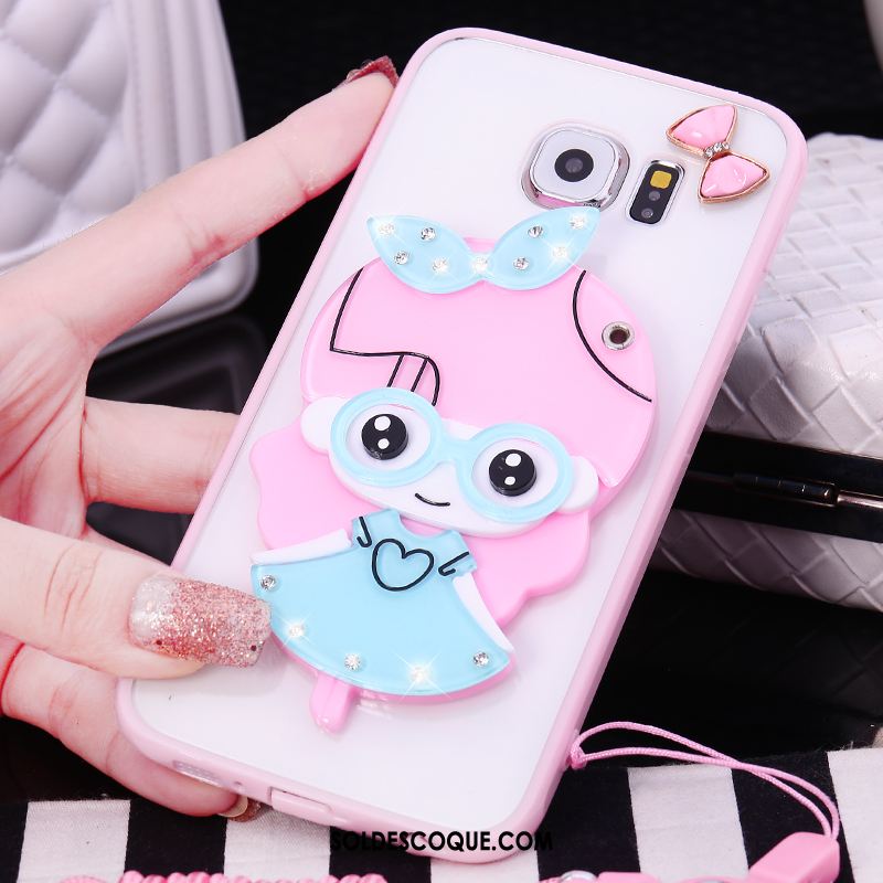 Coque Samsung Galaxy S6 Dessin Animé Fluide Doux Incassable Silicone Tendance Soldes