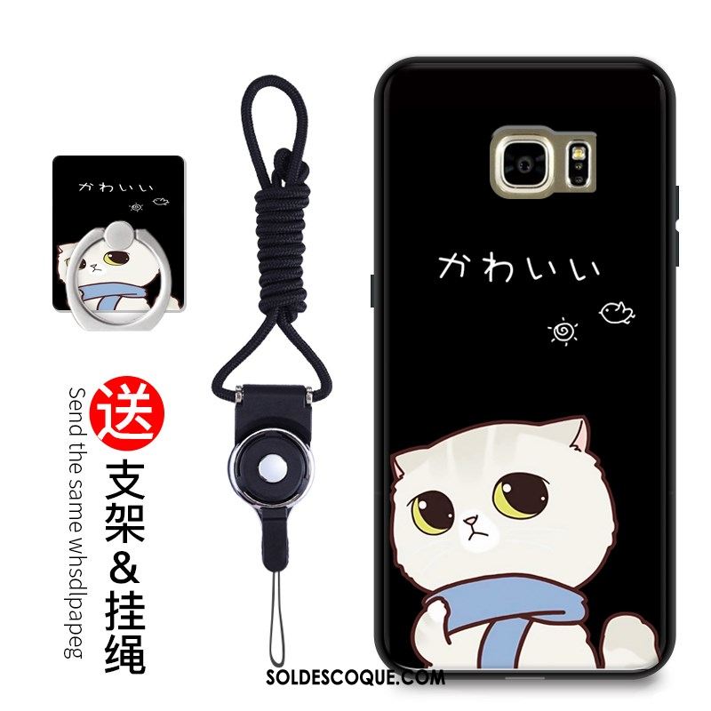 Coque Samsung Galaxy S6 Dessin Animé Étoile Créatif Téléphone Portable Noir Soldes