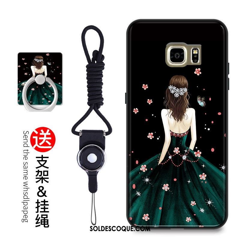 Coque Samsung Galaxy S6 Dessin Animé Étoile Créatif Téléphone Portable Noir Soldes