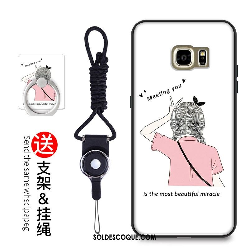 Coque Samsung Galaxy S6 Dessin Animé Étoile Créatif Téléphone Portable Noir Soldes