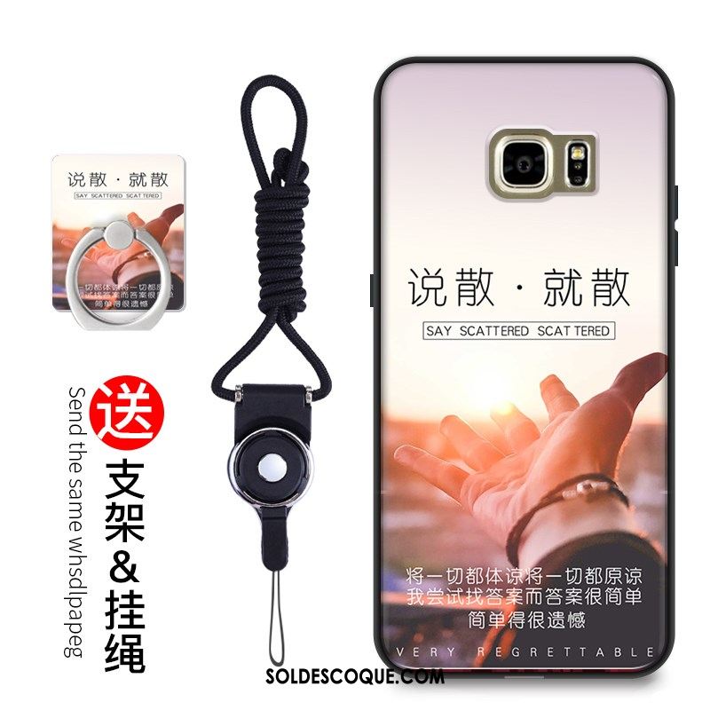 Coque Samsung Galaxy S6 Dessin Animé Étoile Créatif Téléphone Portable Noir Soldes