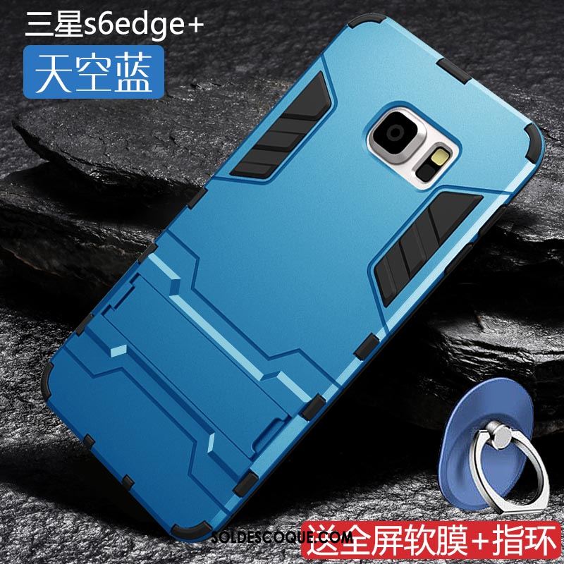 Coque Samsung Galaxy S6 Edge Fluide Doux Silicone Bleu Protection Tout Compris En Vente