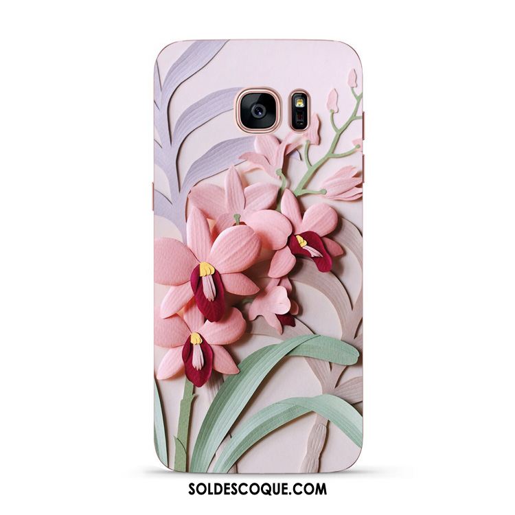 Coque Samsung Galaxy S6 Edge Frais Fleur Fluide Doux Étoile Fleurs Soldes