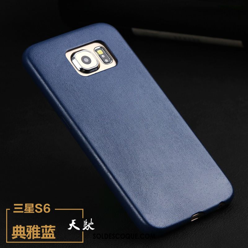 Coque Samsung Galaxy S6 Edge Incassable Protection Étui En Cuir Couvercle Arrière Or Soldes