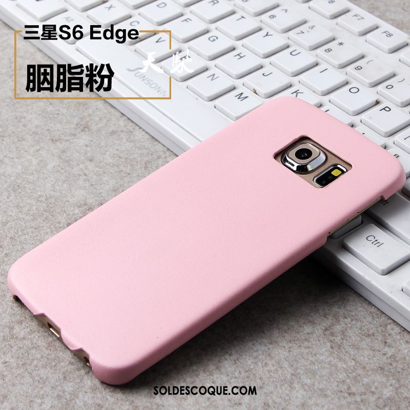 Coque Samsung Galaxy S6 Edge Incassable Protection Étui En Cuir Couvercle Arrière Or Soldes