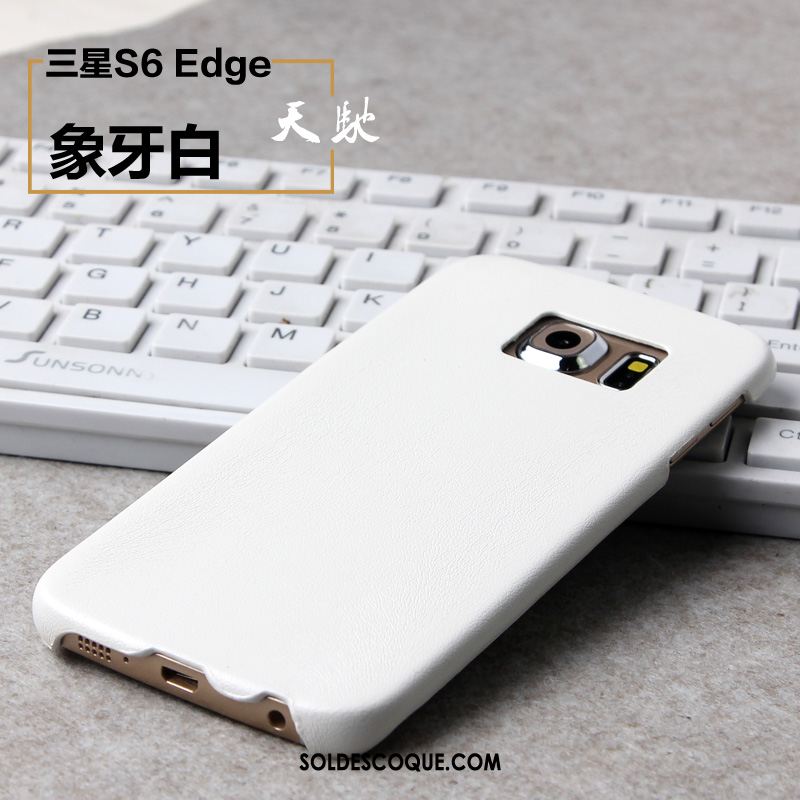 Coque Samsung Galaxy S6 Edge Incassable Protection Étui En Cuir Couvercle Arrière Or Soldes