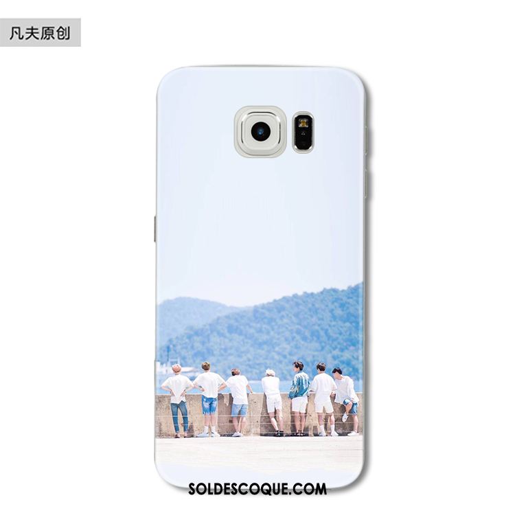 Coque Samsung Galaxy S6 Edge Juvénile Fluide Doux Protection Étui Étoile Housse France