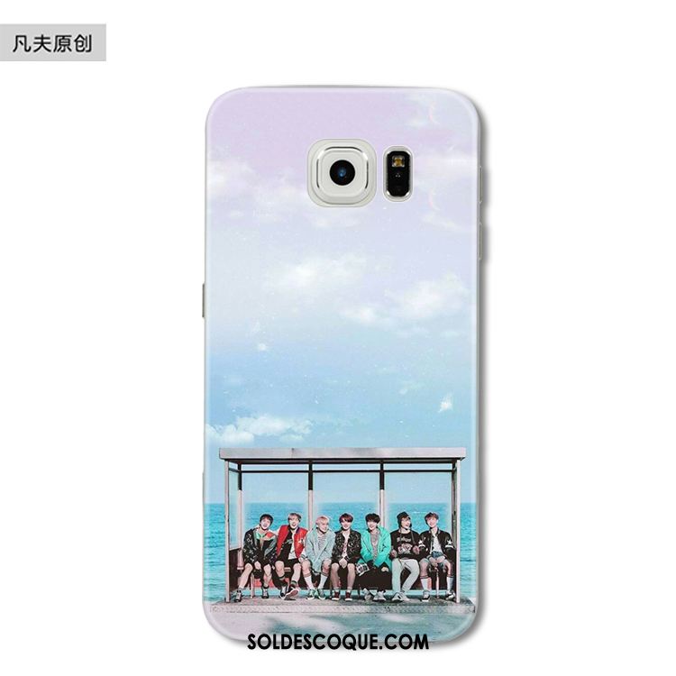 Coque Samsung Galaxy S6 Edge Juvénile Fluide Doux Protection Étui Étoile Housse France