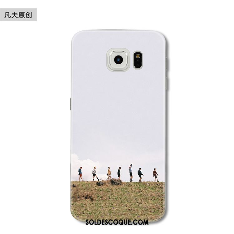 Coque Samsung Galaxy S6 Edge Juvénile Fluide Doux Protection Étui Étoile Housse France