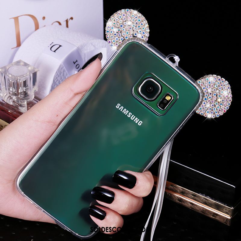 Coque Samsung Galaxy S6 Edge Ornements Suspendus Étui Téléphone Portable Strass Protection Soldes