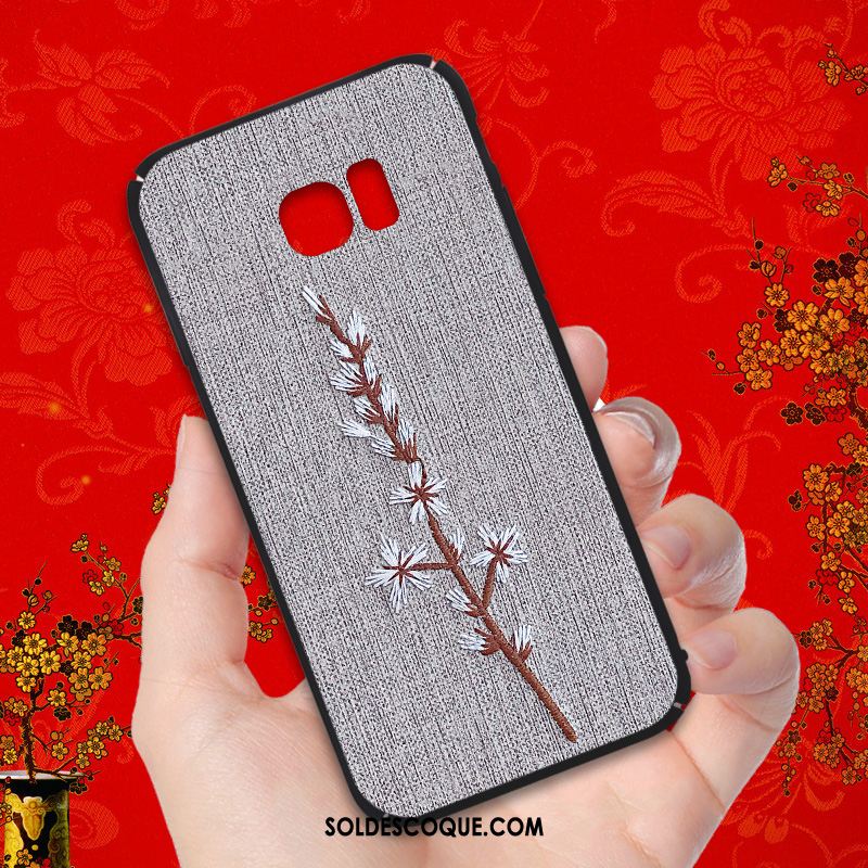 Coque Samsung Galaxy S6 Edge Personnalité Délavé En Daim Créatif Dessin Animé Silicone En Vente