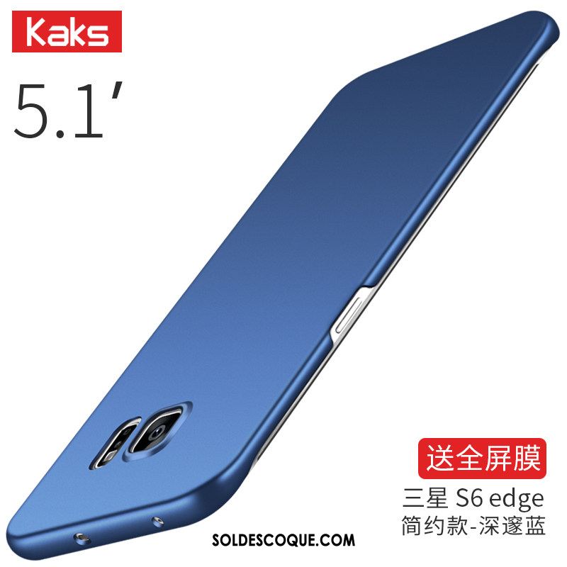 Coque Samsung Galaxy S6 Edge Personnalité Étoile Noir Protection Net Rouge Soldes