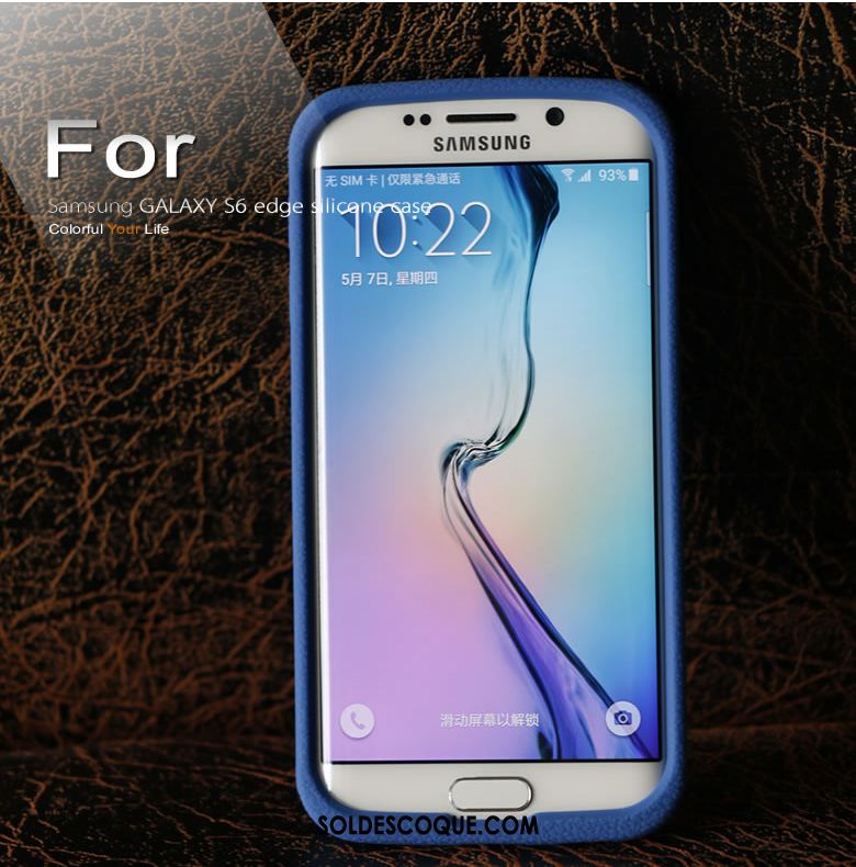 Coque Samsung Galaxy S6 Edge Protection Silicone Étui Téléphone Portable Étoile France