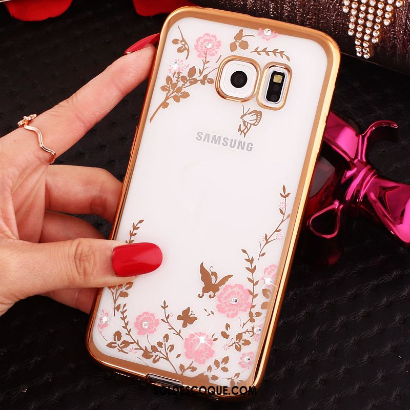 Coque Samsung Galaxy S6 Edge Protection Téléphone Portable Strass Étoile Une Agrafe Soldes