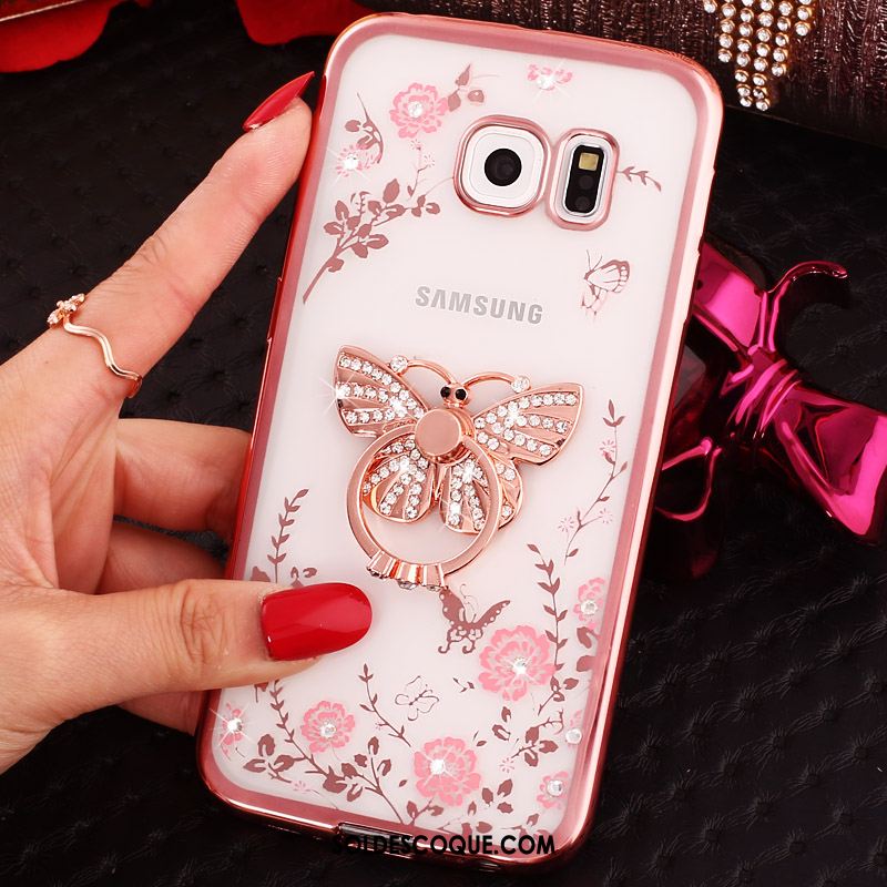 Coque Samsung Galaxy S6 Edge Protection Téléphone Portable Strass Étoile Une Agrafe Soldes