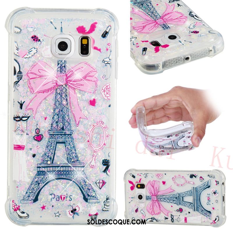 Coque Samsung Galaxy S6 Edge Quicksand Étoile Dessin Animé Téléphone Portable Silicone France