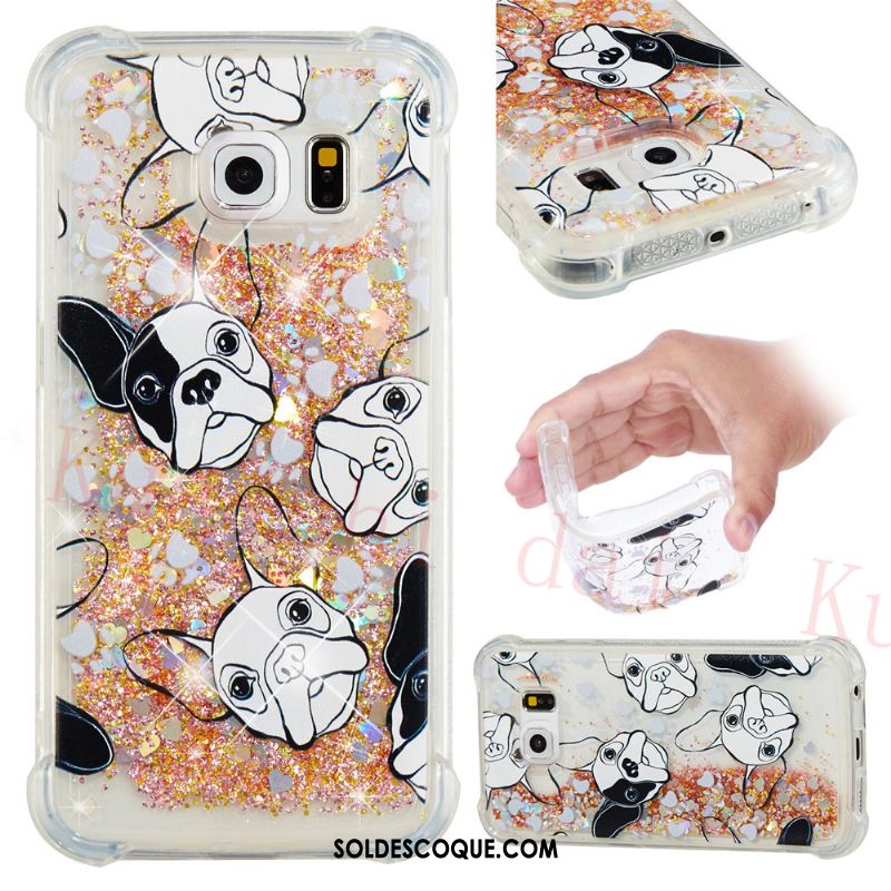 Coque Samsung Galaxy S6 Edge Quicksand Étoile Dessin Animé Téléphone Portable Silicone France