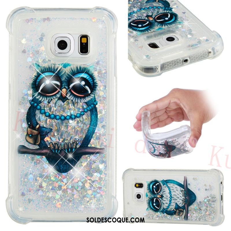 Coque Samsung Galaxy S6 Edge Quicksand Étoile Dessin Animé Téléphone Portable Silicone France