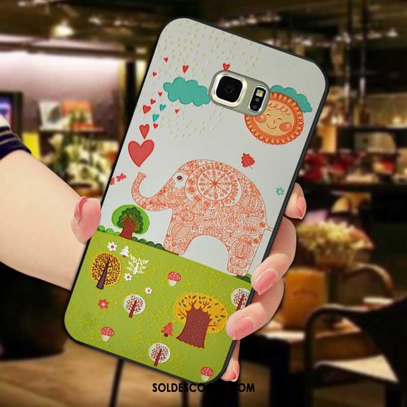 Coque Samsung Galaxy S6 Edge Silicone Animal Fluide Doux Tout Compris Incassable Pas Cher