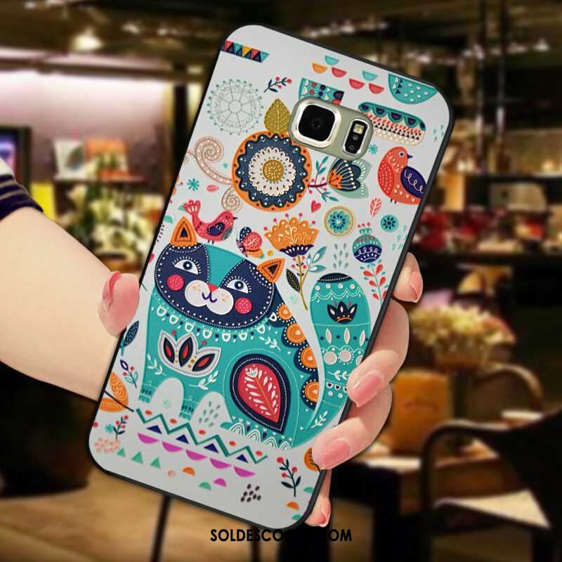 Coque Samsung Galaxy S6 Edge Silicone Animal Fluide Doux Tout Compris Incassable Pas Cher