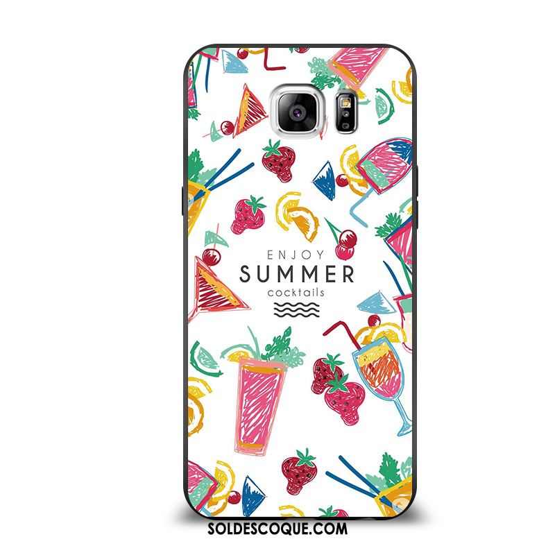 Coque Samsung Galaxy S6 Edge Silicone Fluide Doux Incassable Créatif Chat Pas Cher