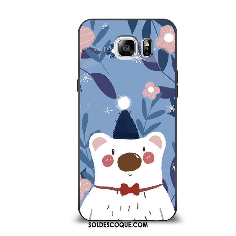 Coque Samsung Galaxy S6 Edge Silicone Fluide Doux Incassable Créatif Chat Pas Cher