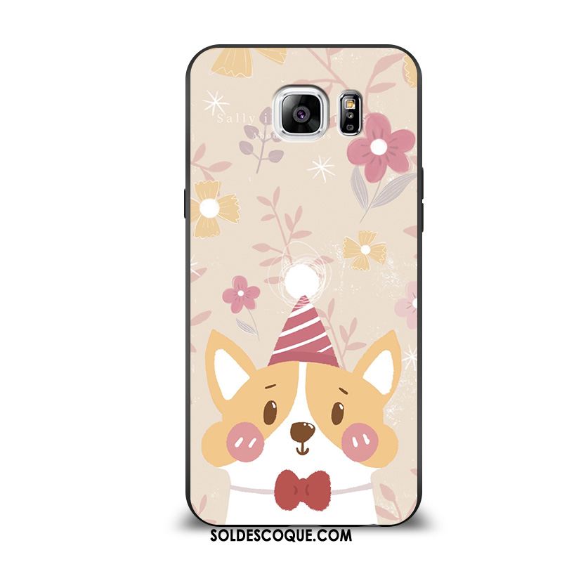 Coque Samsung Galaxy S6 Edge Silicone Fluide Doux Incassable Créatif Chat Pas Cher