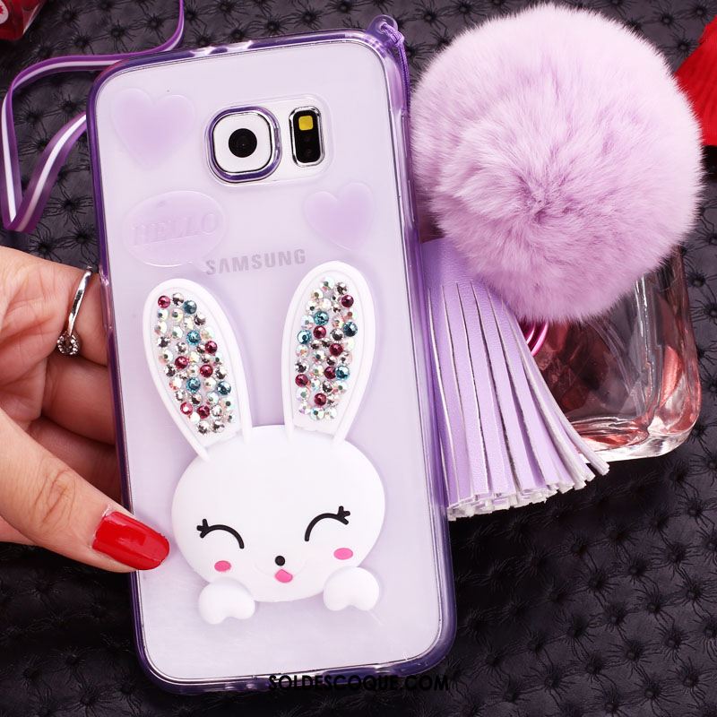 Coque Samsung Galaxy S6 Edge Silicone Téléphone Portable Protection Strass Étui En Vente