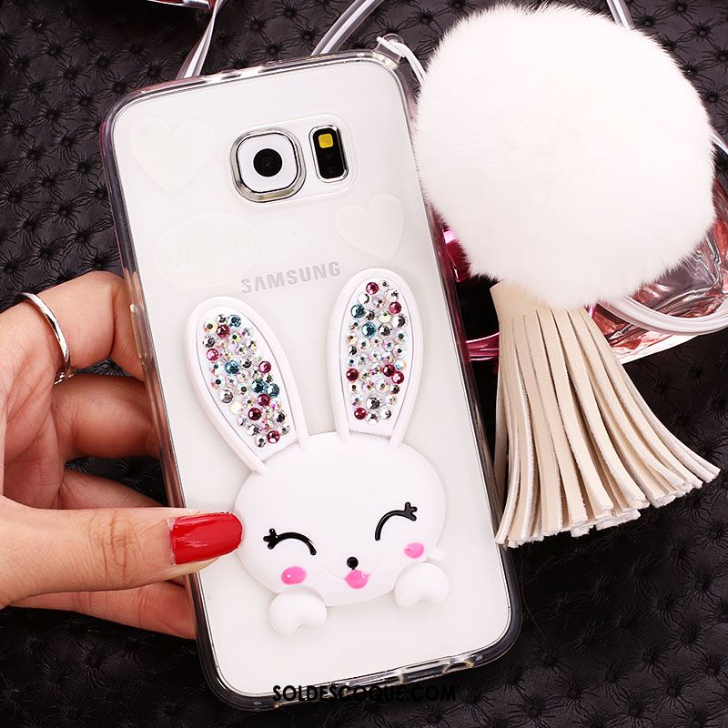 Coque Samsung Galaxy S6 Edge Silicone Téléphone Portable Protection Strass Étui En Vente