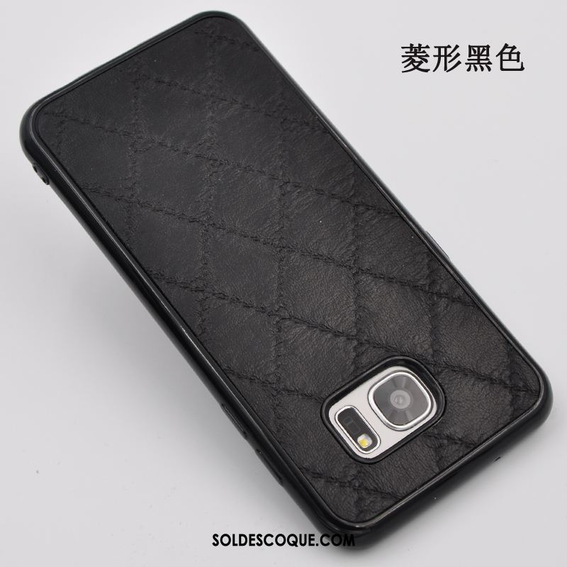 Coque Samsung Galaxy S6 Edge Tout Compris Ornements Suspendus Incassable Noir Cuir En Vente