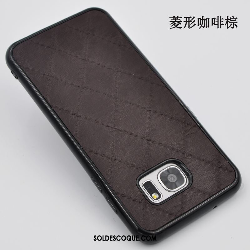 Coque Samsung Galaxy S6 Edge Tout Compris Ornements Suspendus Incassable Noir Cuir En Vente