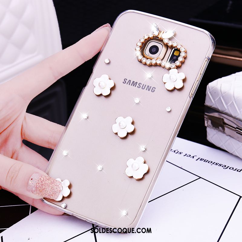 Coque Samsung Galaxy S6 Edge Téléphone Portable Difficile Strass Protection Étui Pas Cher