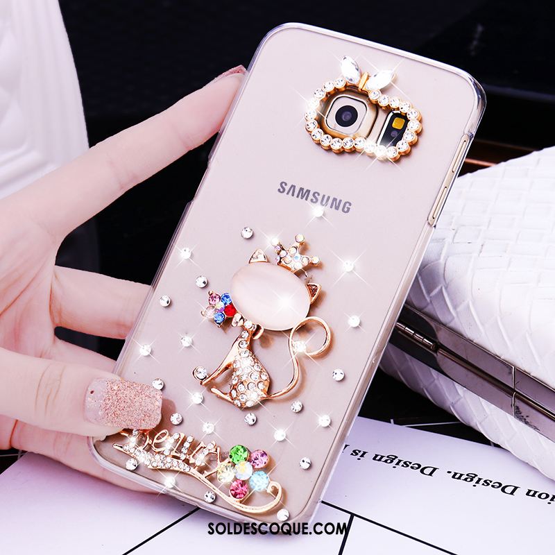 Coque Samsung Galaxy S6 Edge Téléphone Portable Difficile Strass Protection Étui Pas Cher
