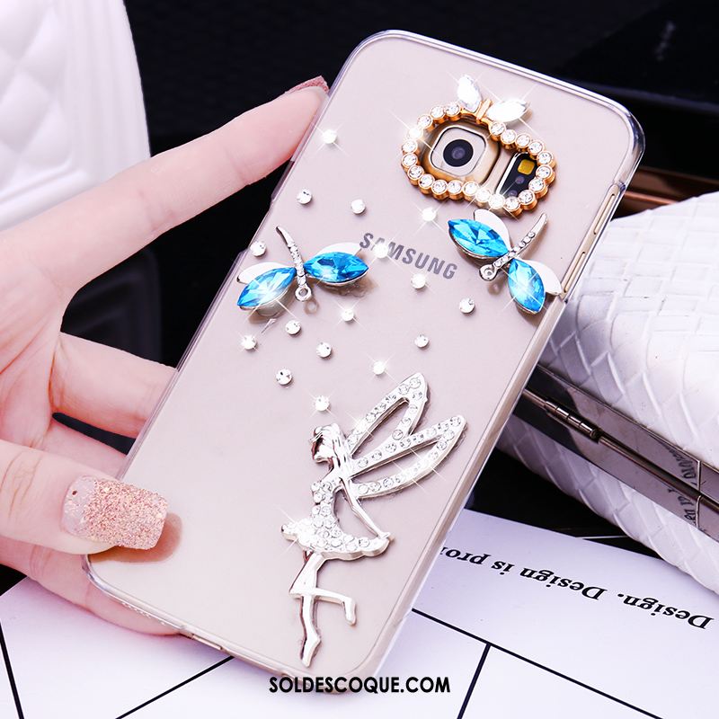 Coque Samsung Galaxy S6 Edge Téléphone Portable Difficile Strass Protection Étui Pas Cher