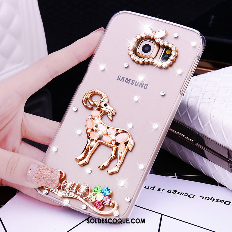 Coque Samsung Galaxy S6 Edge Téléphone Portable Difficile Strass Protection Étui Pas Cher