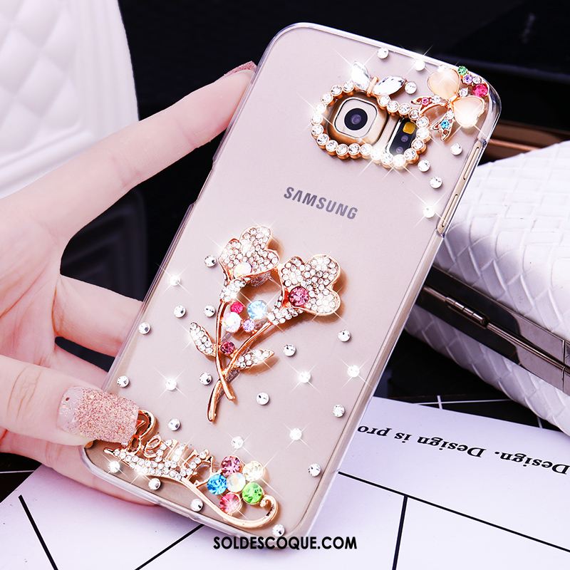 Coque Samsung Galaxy S6 Edge Téléphone Portable Difficile Strass Protection Étui Pas Cher