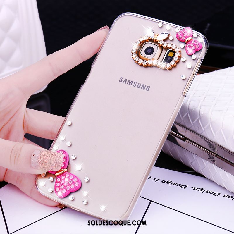 Coque Samsung Galaxy S6 Edge Téléphone Portable Difficile Strass Protection Étui Pas Cher